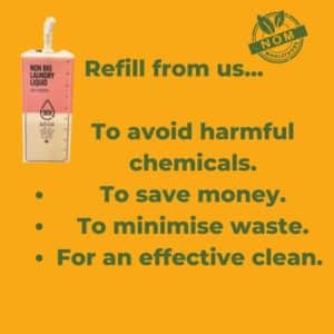 Refill eco laundry detergent from Nom Wholefoods