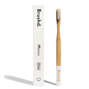 white bamboo toothbrush